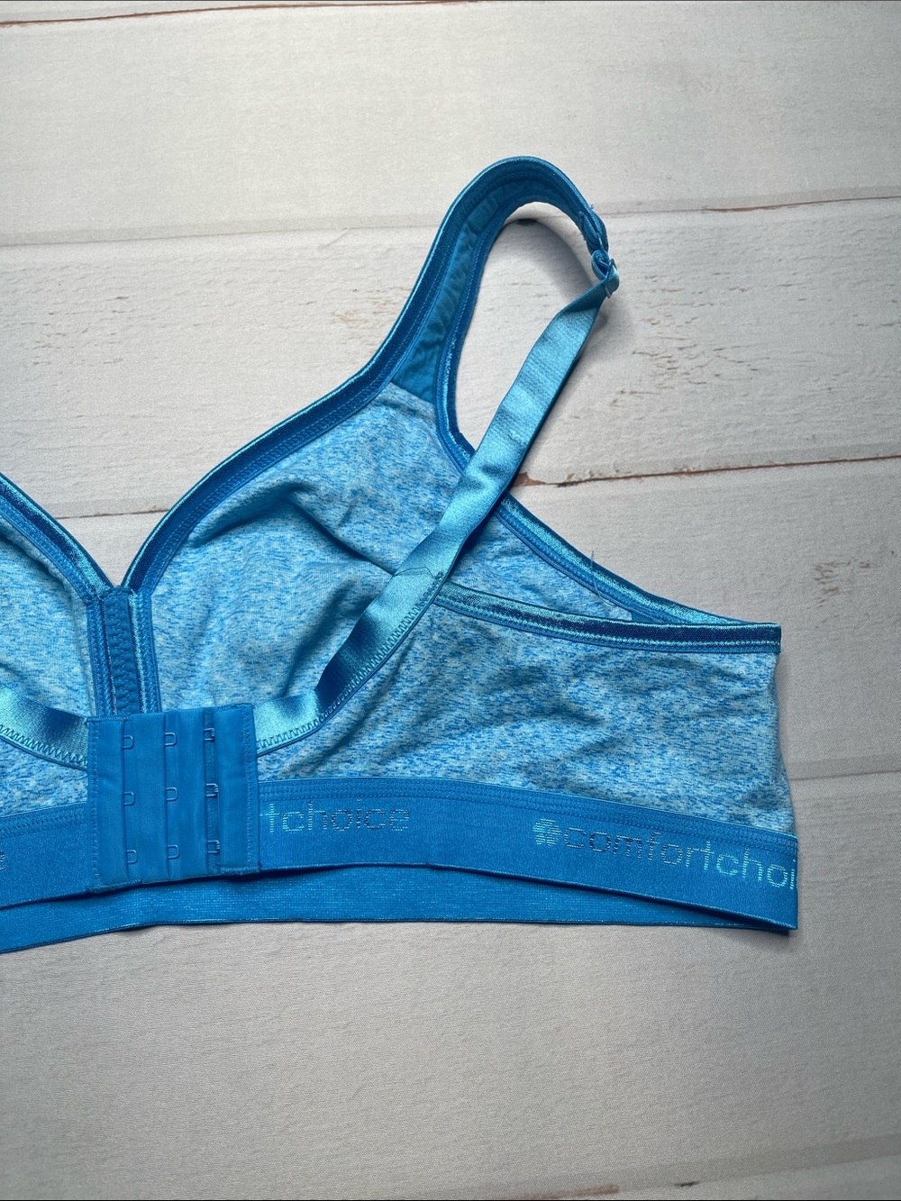 Comfort Choice Bra 46 B Blue Wireless Wirefree Soft Comfortable Plus Size 46B - Picture 6 of 9